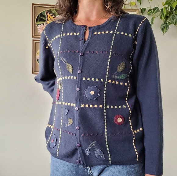 Vintage fall cardigan - Picture 5 of 7